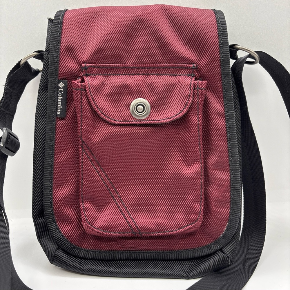 Columbia Sportswear Women Azza Red Raspberry Brown Gray Travel Crossbody Bag